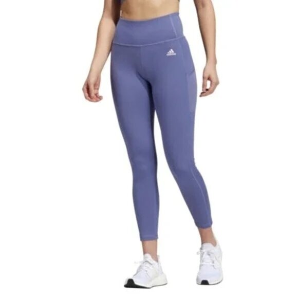 Adidas Circuit Solid 7/8 High Waisted Tights GR8198 Orbit Violet Medium - Picture 1 of 13